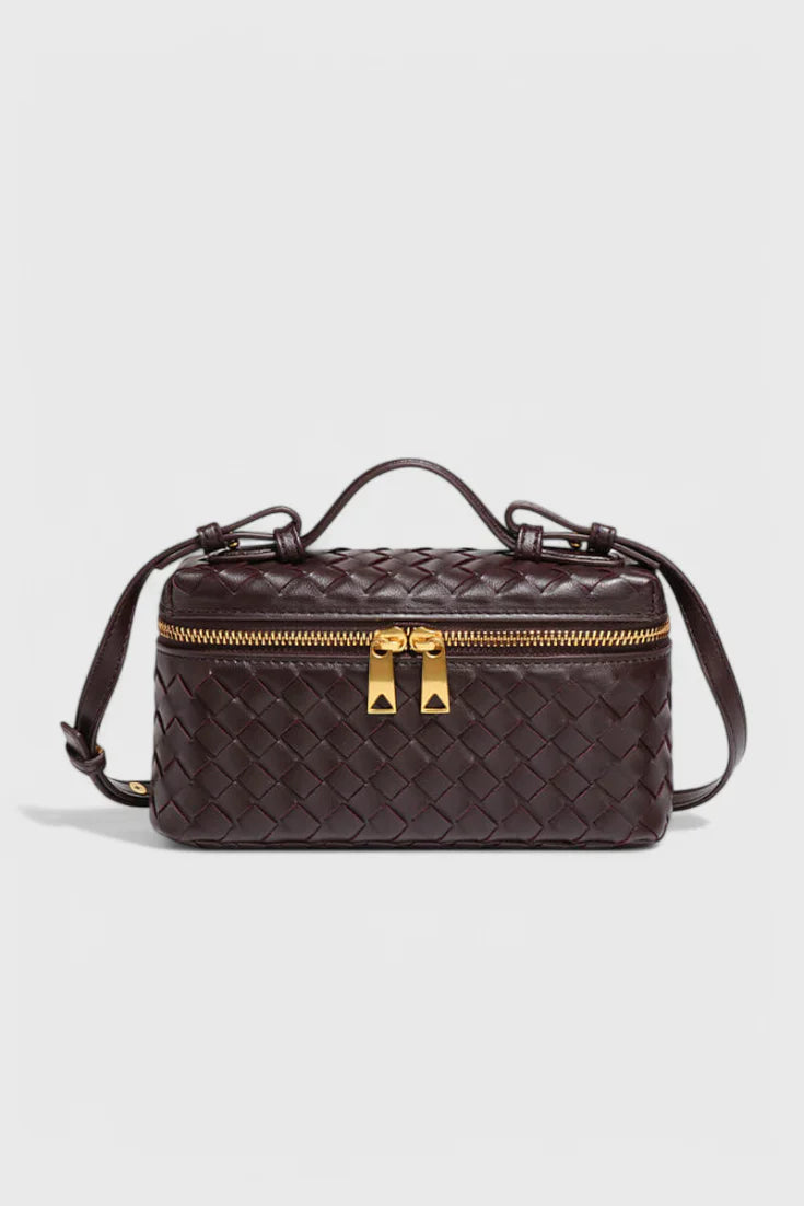 Milla | Bolso Mini Woven con Accesorios Dorados