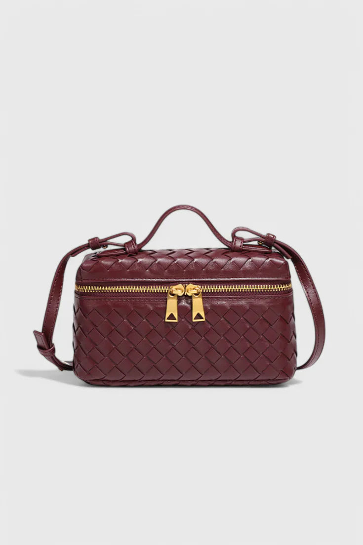 Milla | Bolso Mini Woven con Accesorios Dorados