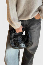 Sage Bolso Satchel Mini Woven