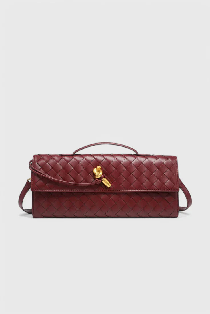 Melanie | Clutch con Detalle de Nudo Dorado