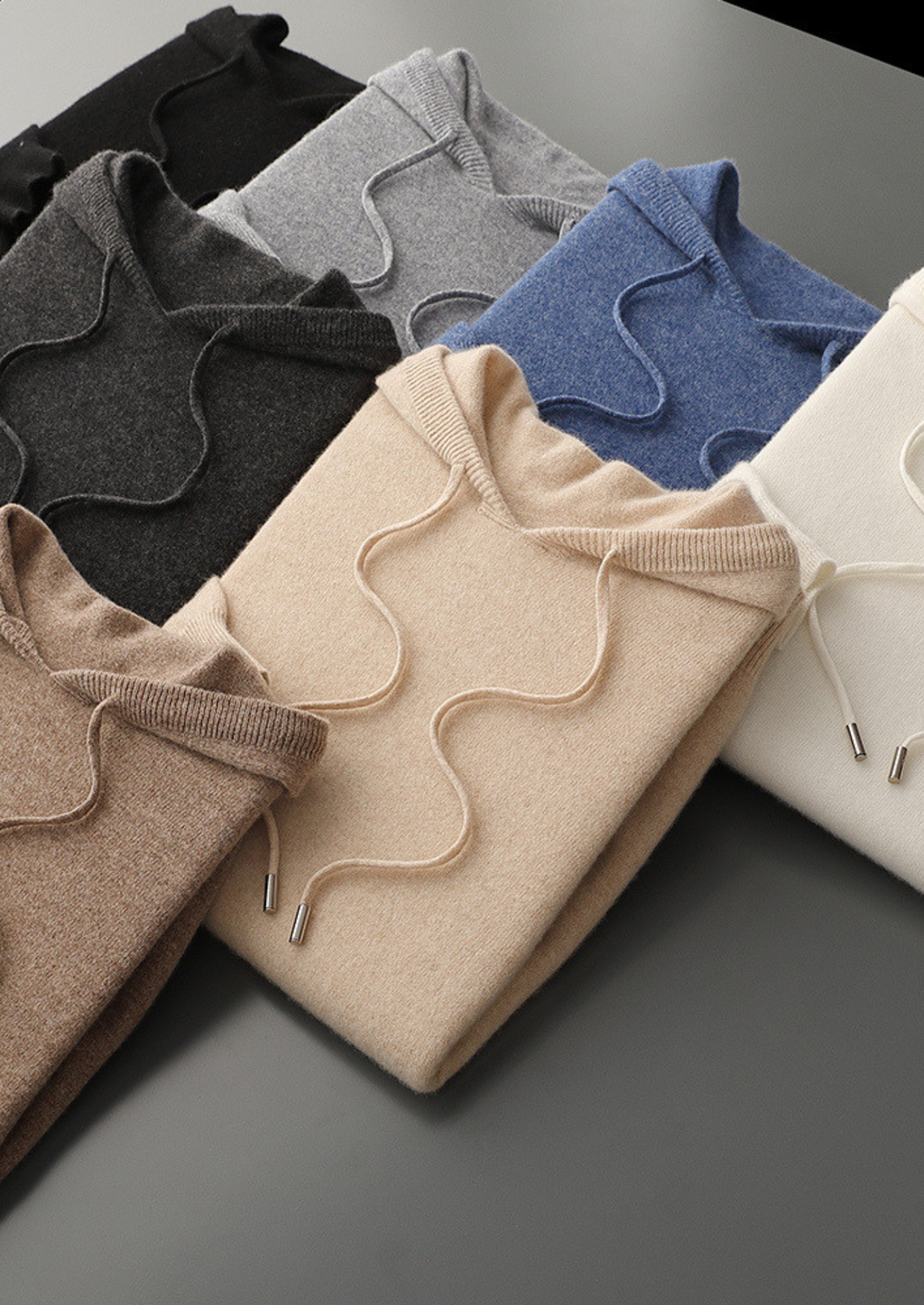 PURE EXTRA-FINE MERINO WOOL SAND LEISURE HOODIE