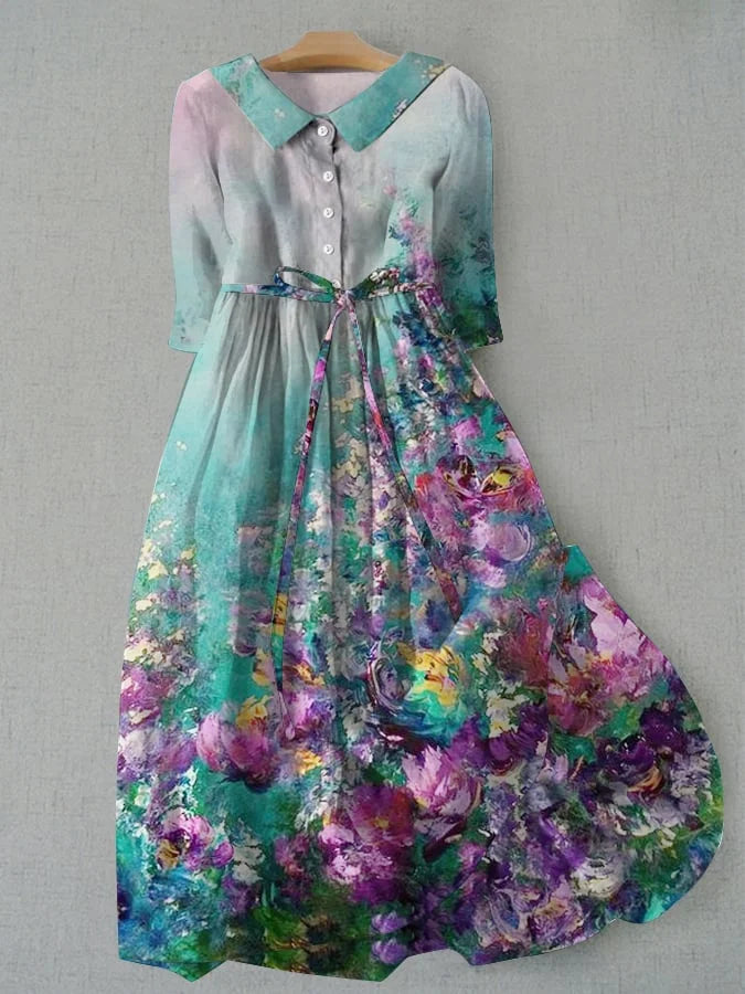 Tessa | Vestido floral con estampado artístico