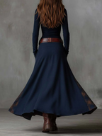 Elsa | Vestido maxi de ante con cinturón