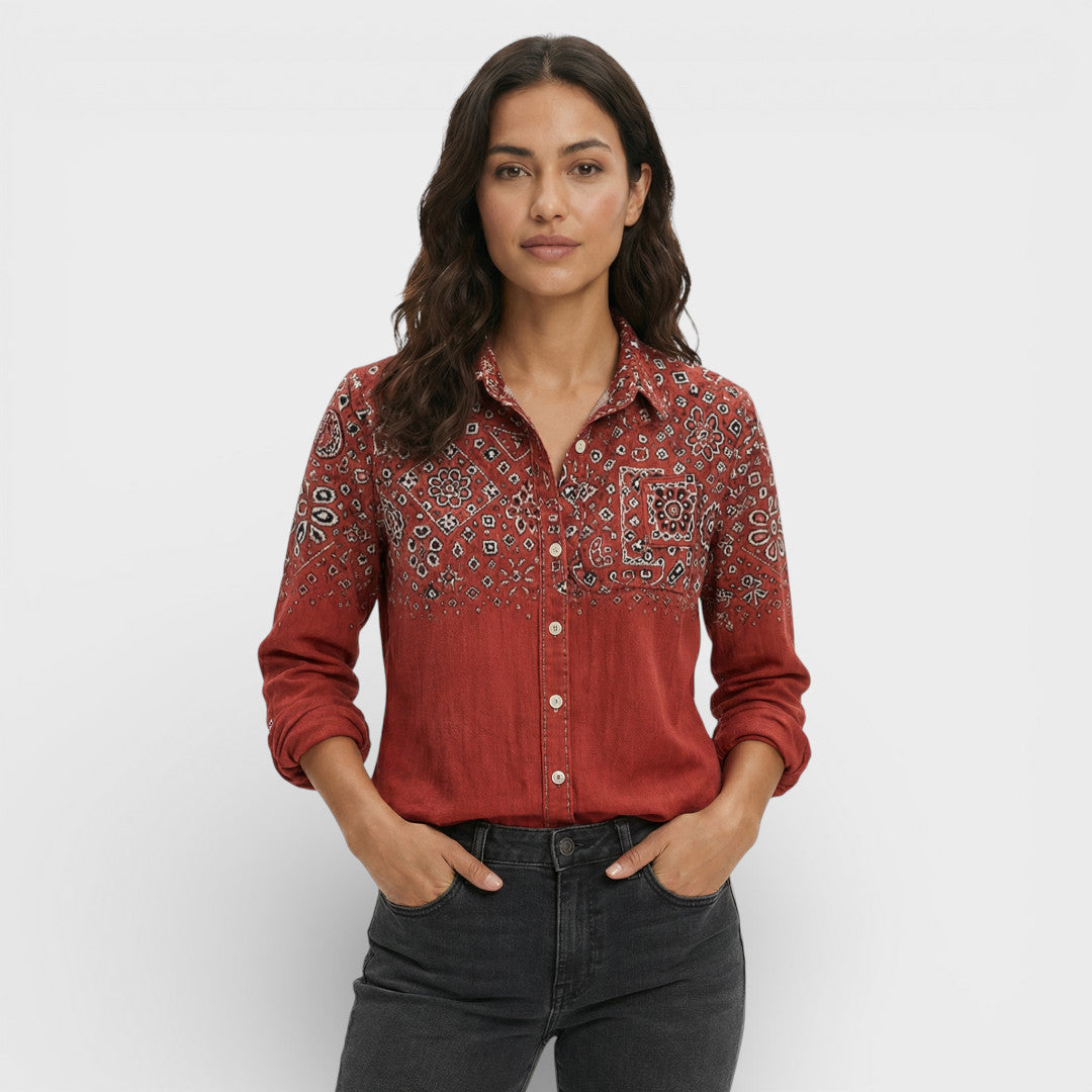 Irene | Camisa Mujer Botones Cuello Clásico