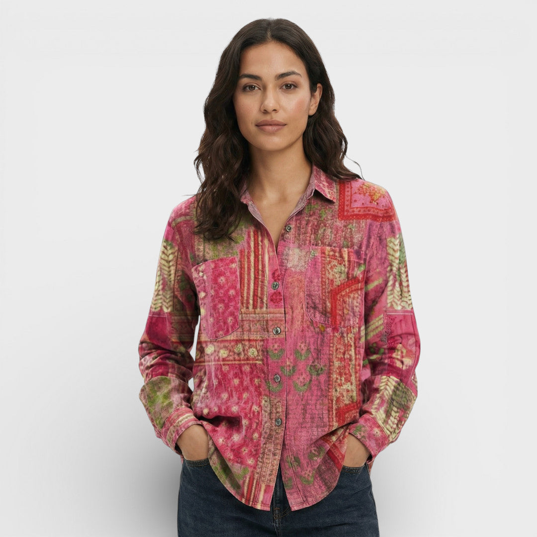 Irene | Camisa Mujer Botones Cuello Clásico