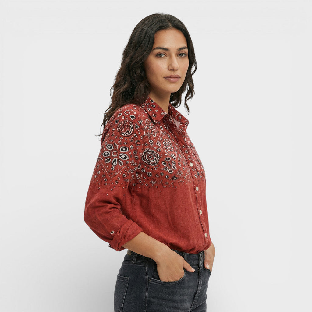 Irene | Camisa Mujer Botones Cuello Clásico
