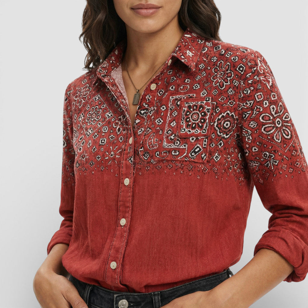 Irene | Camisa Mujer Botones Cuello Clásico