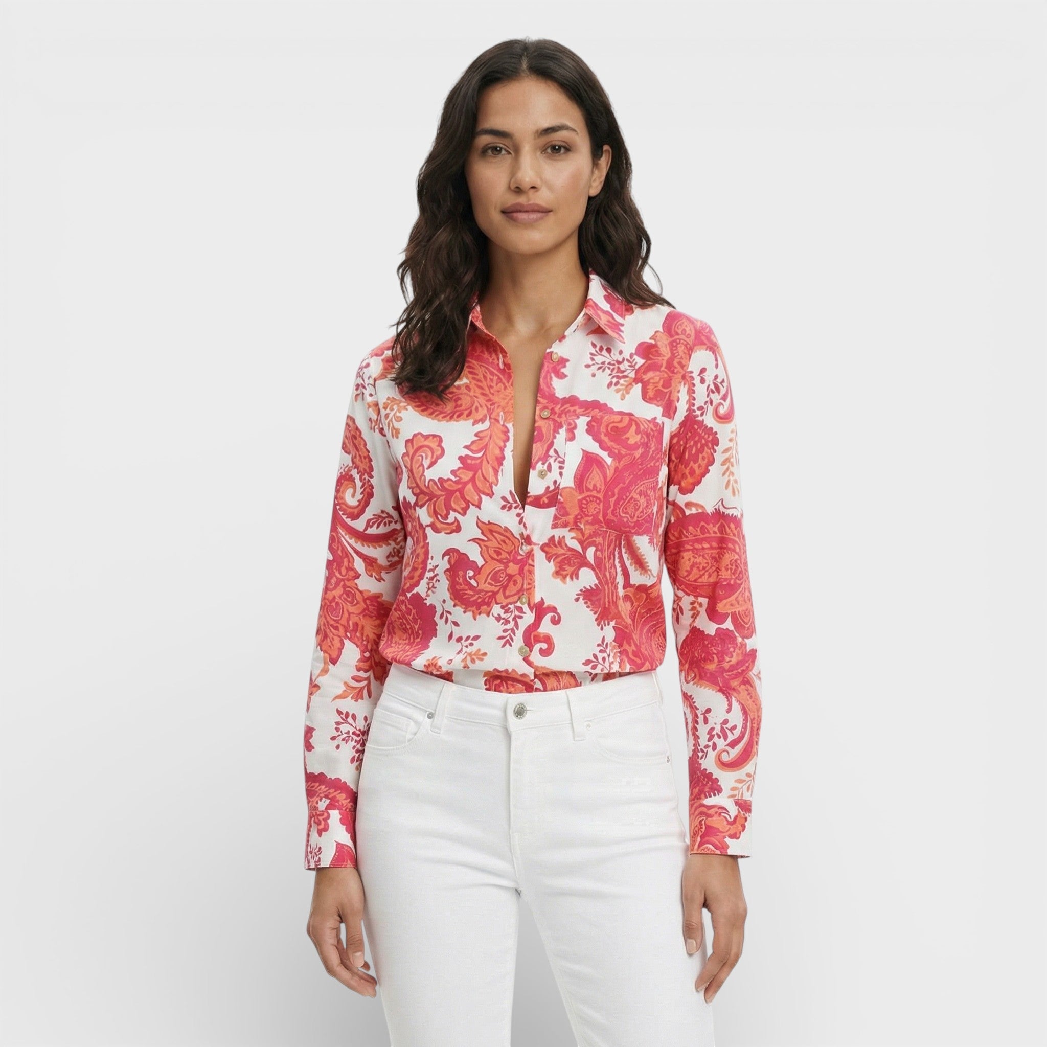 Lourdes | Blusa Clásica Con Cuello Mujer
