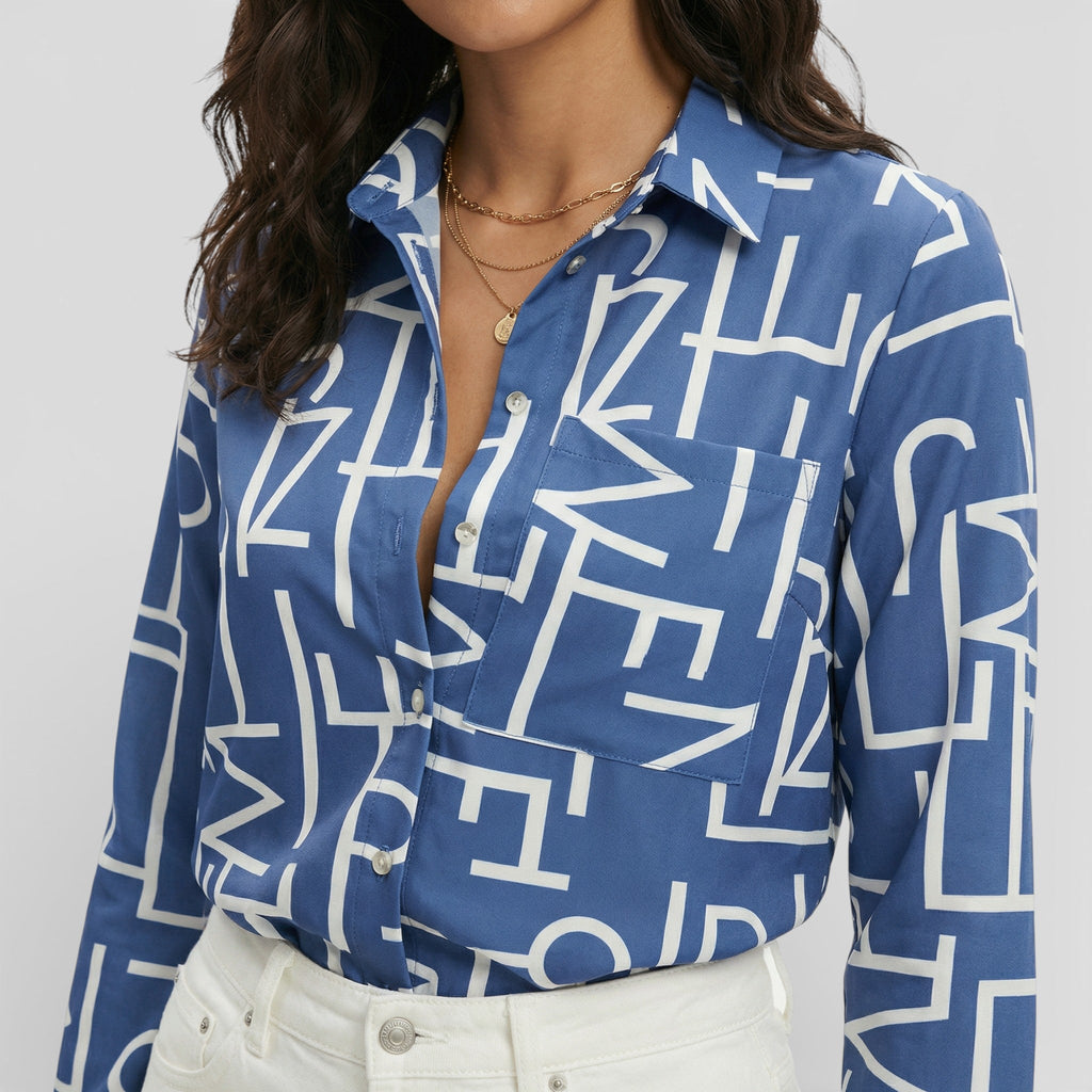 Lourdes | Blusa Clásica Con Cuello Mujer