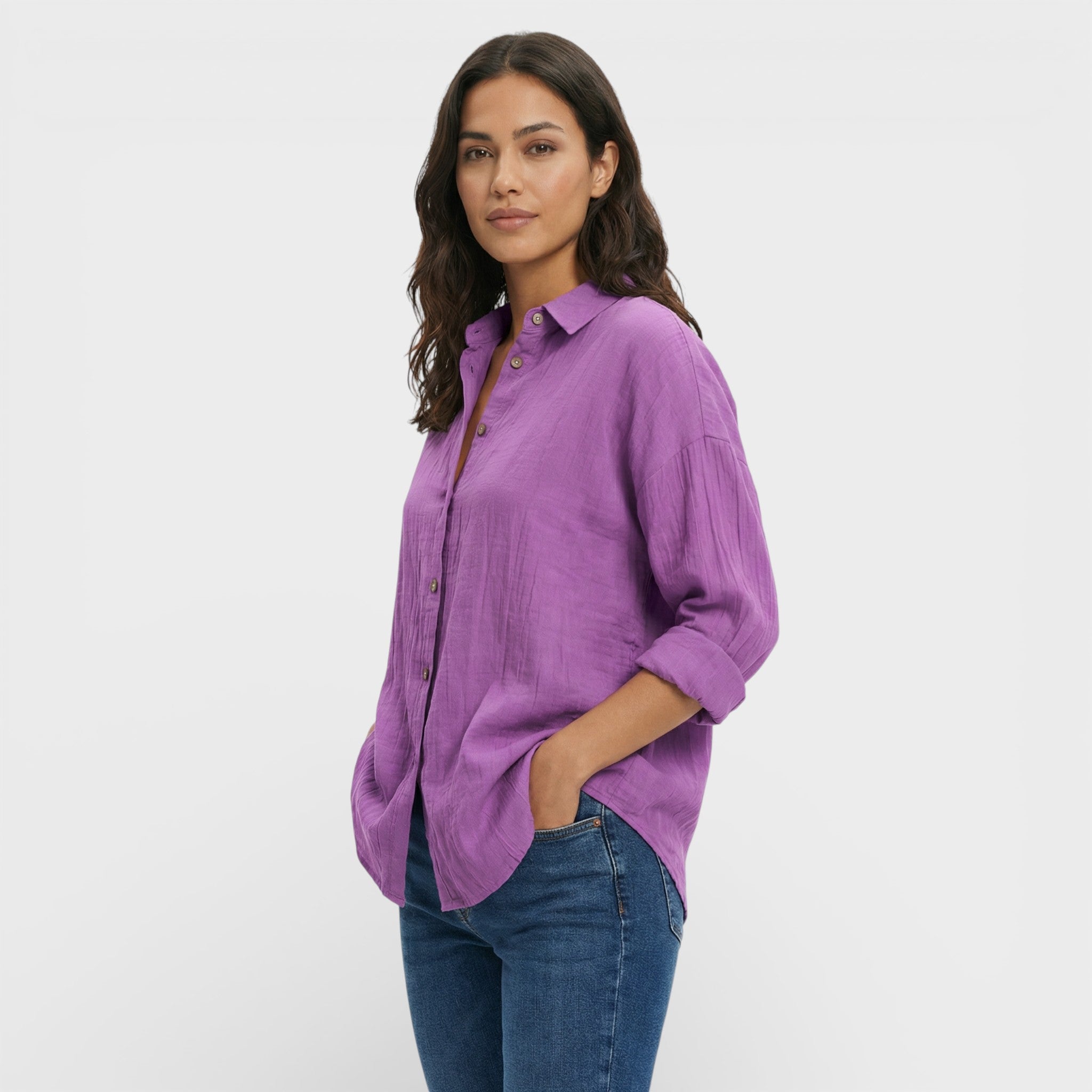 Esther | Camisa Plisada Ligera Mujer Elegante