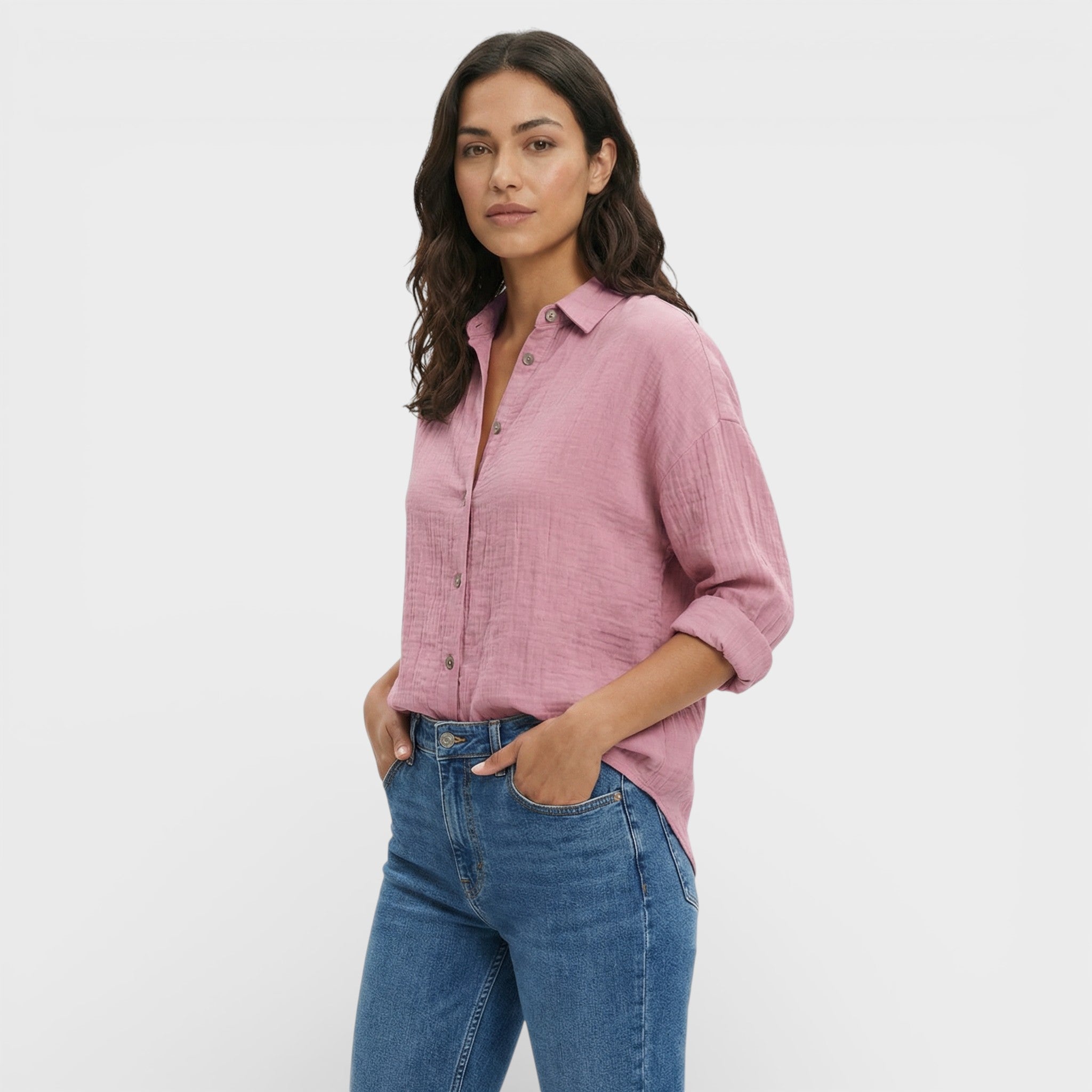 Esther | Camisa Plisada Ligera Mujer Elegante