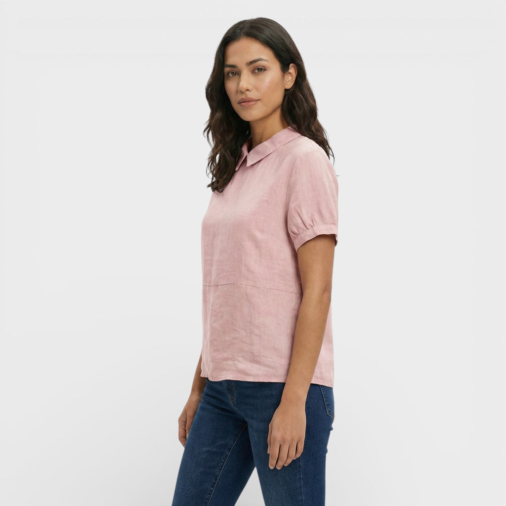 Paula | Blusa Manga Corta Cuello Redondo