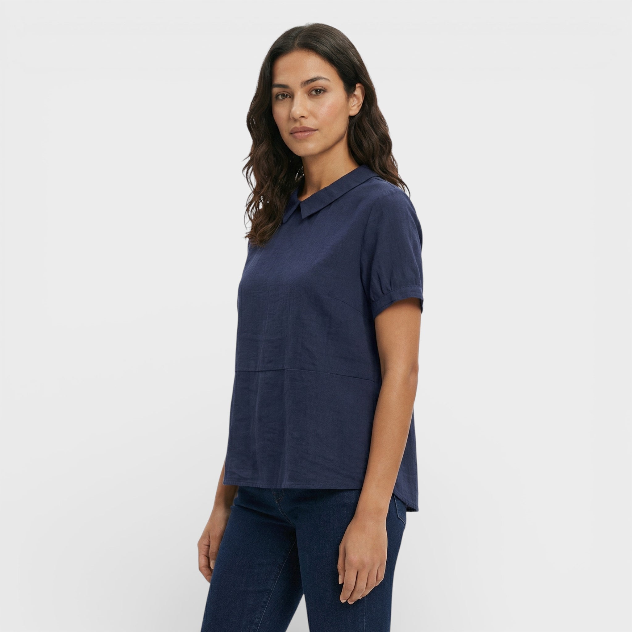 Paula | Blusa Manga Corta Cuello Redondo