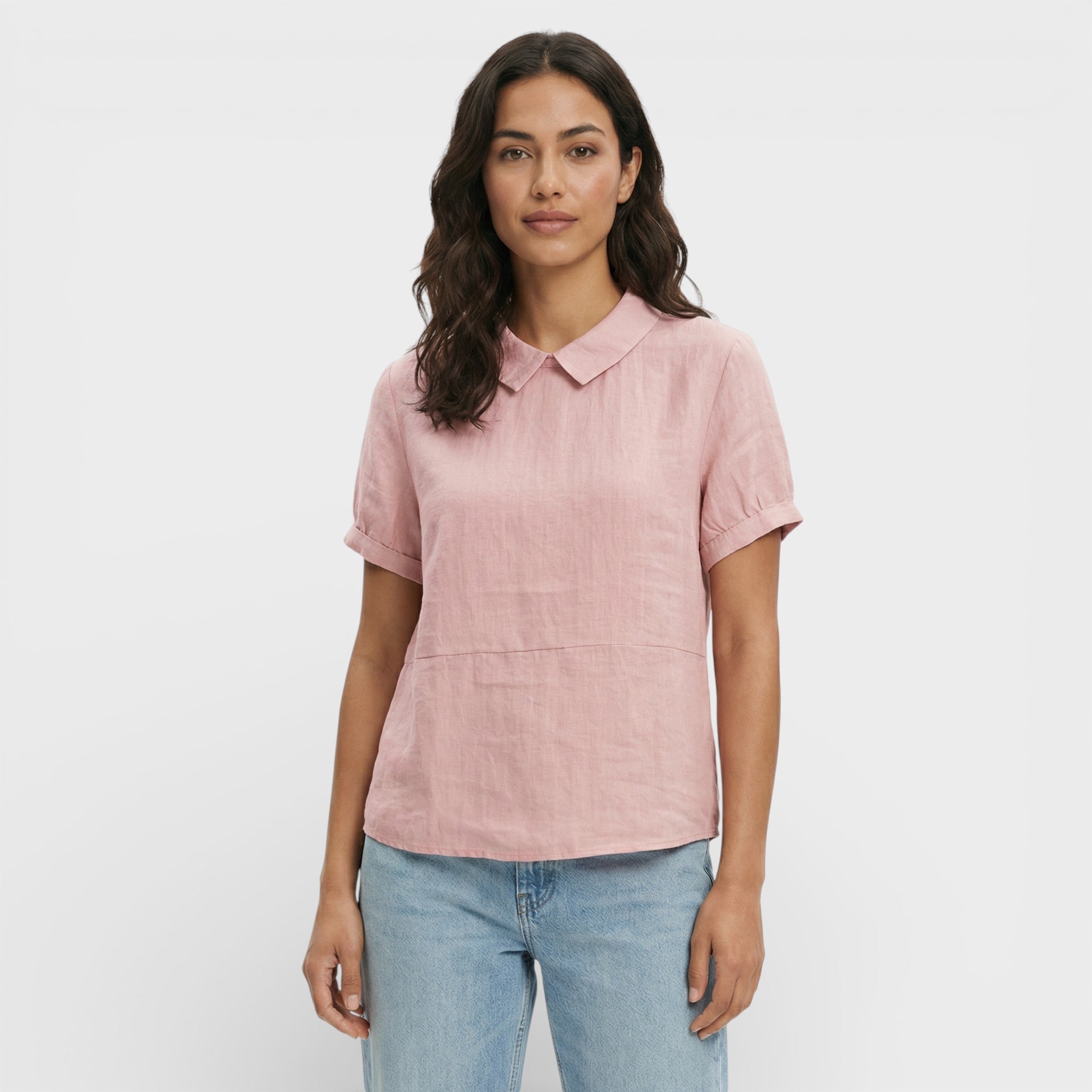 Paula | Blusa Manga Corta Cuello Redondo
