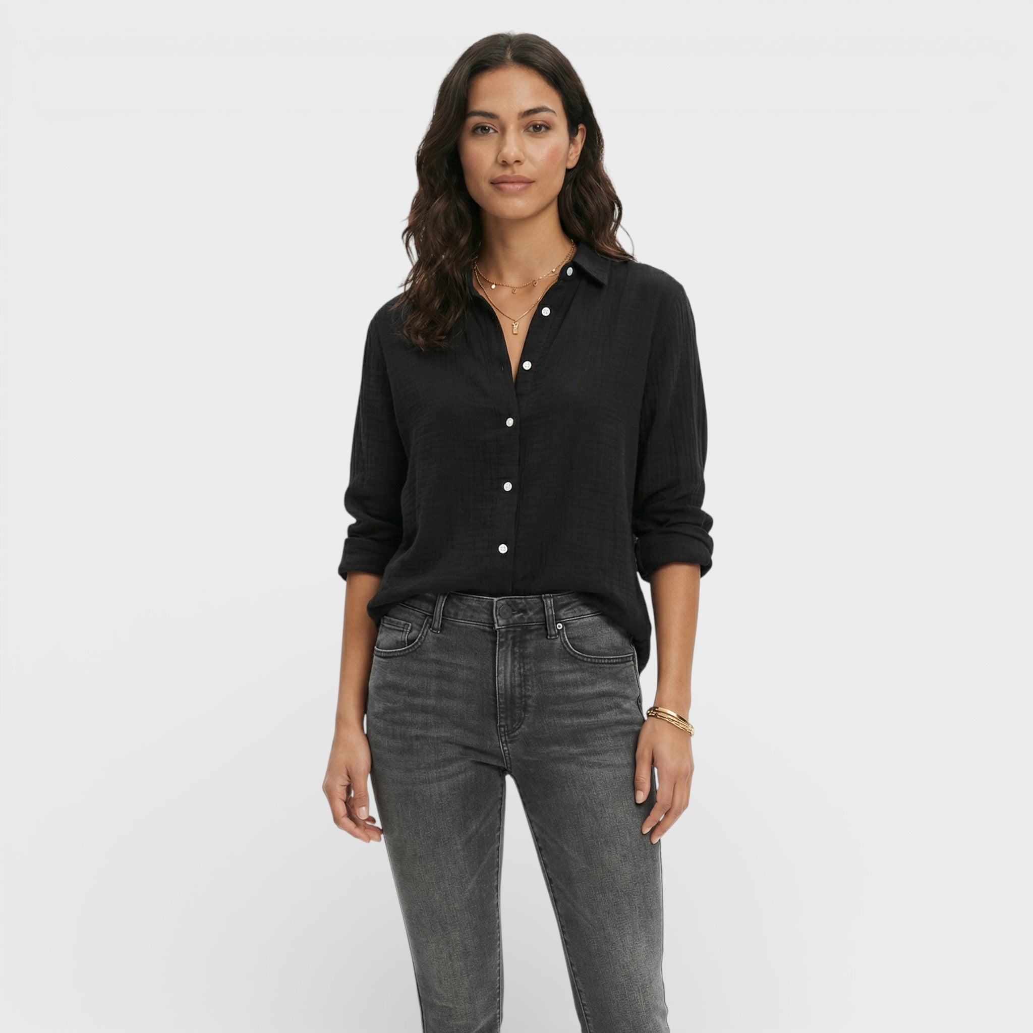 Isa | Camisa Lino Holgada Mujer Atemporal