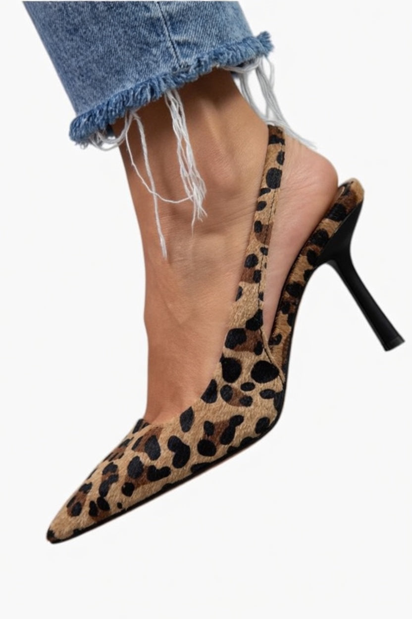 Paso Suave - Tacón leopardo elegante y ortopédico
