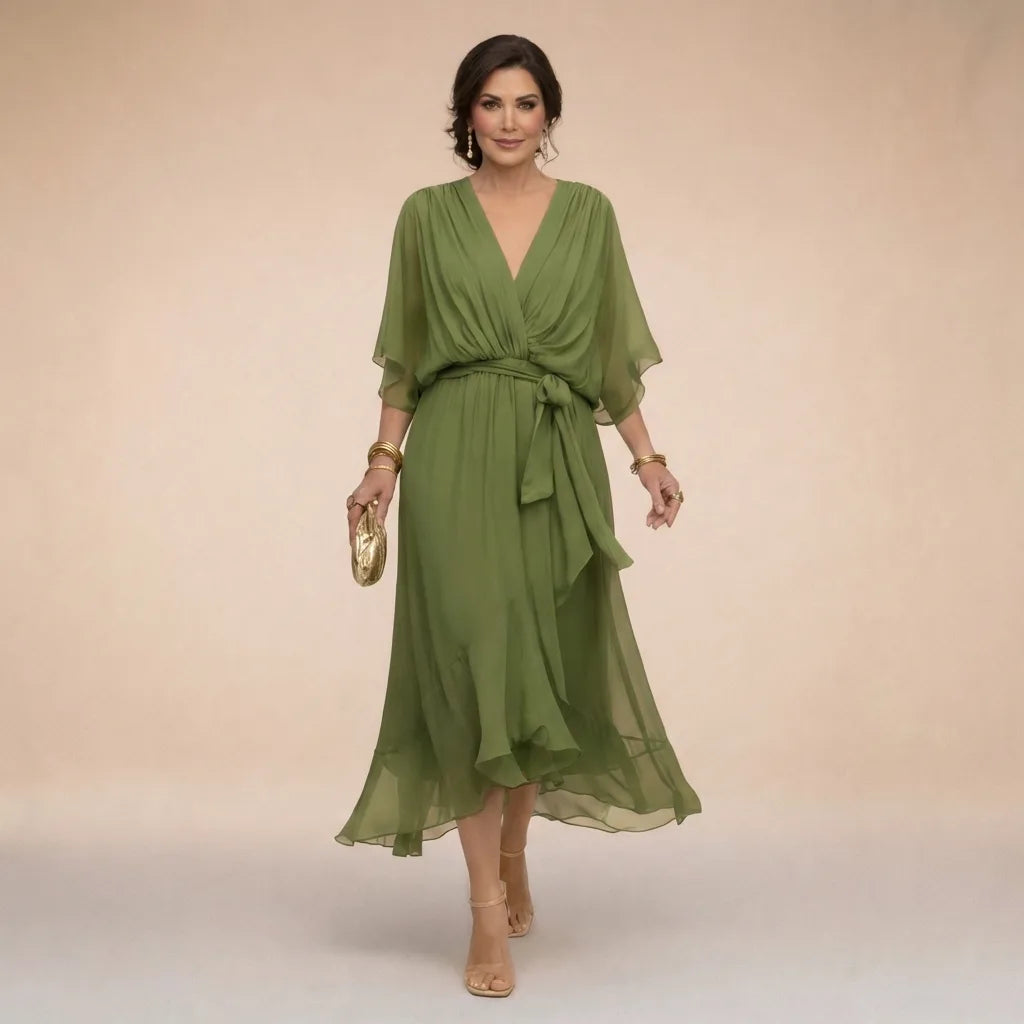 Valeria™ |  Vestido fluido de Chiffon