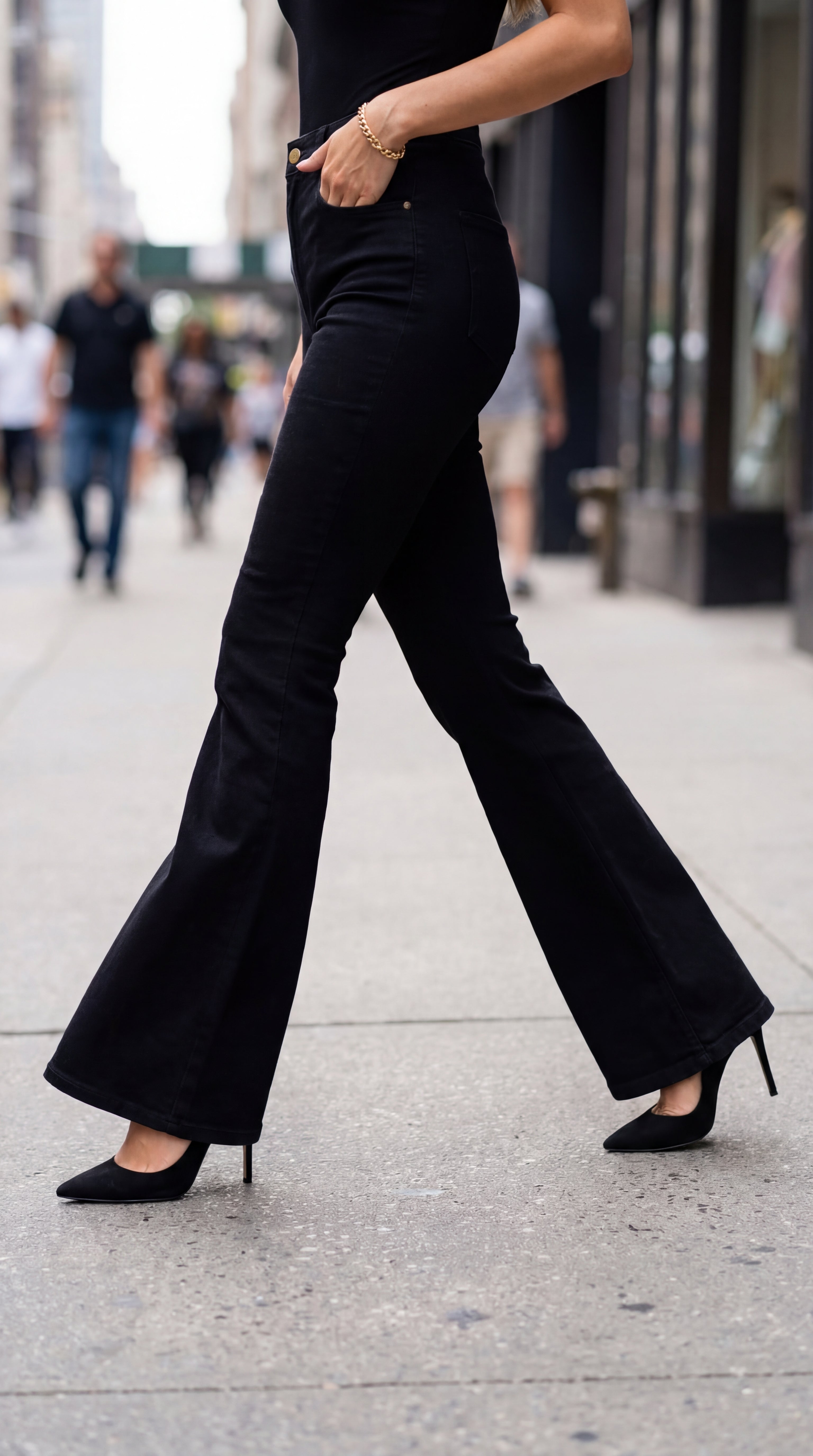 PANTALONES CAMPANA CURVE-FIT